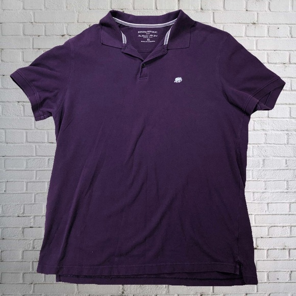 Banana Republic Pique Elephant Logo Polo Shirt - Picture 1 of 2